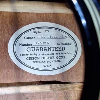 1993 Gibson / Montana L-00 Blues King *One Of First 25 Signed By BB King* image 5