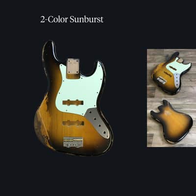 Made to Order - FRANCHIN Uranius bass body Relic Aged 100% Nitro Lacquer (Sunburst/ Black/ White/ Blue/ Green/ Yellow/ Red/ Pink/ Burgundy/ Purple/ Gold/ Silver, etc.) Basswood Poplar Jazz-Bass Style Made in Italy image 3