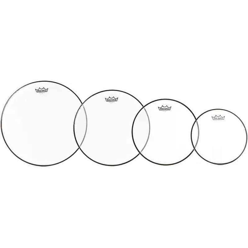 Remo Ambassador Clear Drumhead Pack 10/12/14/16 image 1