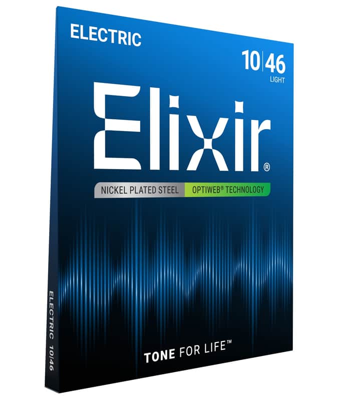 Elixir 19052 Optiweb Light Nickel-Plated Electric Guitar Strings .10-.46 image 1