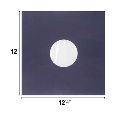 (100) 12" Blue Paper Plastic Record Heavyweight Polylined Inner Sleeves 12IABL image 9