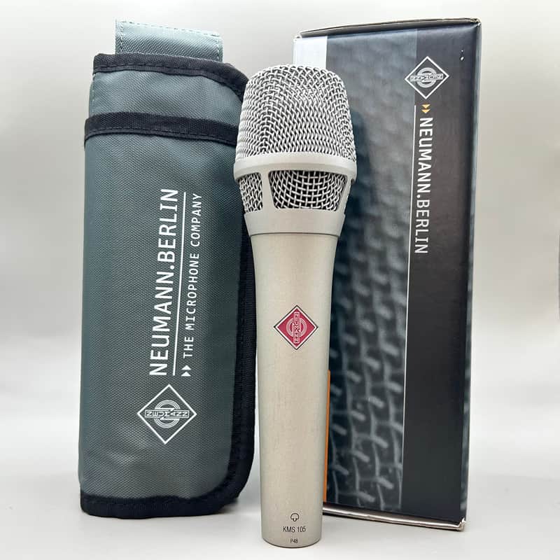Neuman KMS 105 Handheld Supercardioid Condenser Microphone - Silver w/ Box & Bag image 1