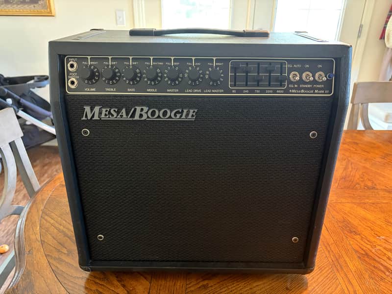 Mesa Boogie Mark III Simul-Class 3-Channel 85-Watt 1x12" Guitar Combo 1989 - 1997 - Green Stripe image 1