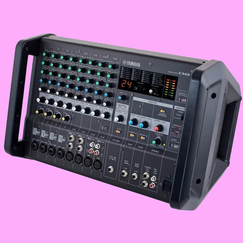 Yamaha EMX5 12 Channel 1200-Watt Powered Analog Mixer 2017 - Present - Black image 1