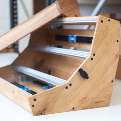 2 Many Synths Solid Oak 9U 104HP Eurorack case with lid! image 1