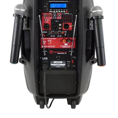 Rockville 12" Portable Karaoke Machine/System w/ (2) Wireless Microphones+LED's image 18