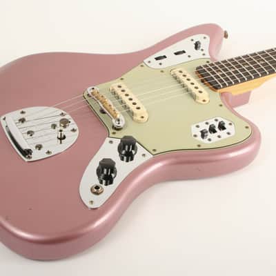 Fender Custom Shop 1964 Jaguar Journeyman Relic 3A Rosewood Fingerboard Faded Aged Burgundy Mist Metallic CZ585064 image 3