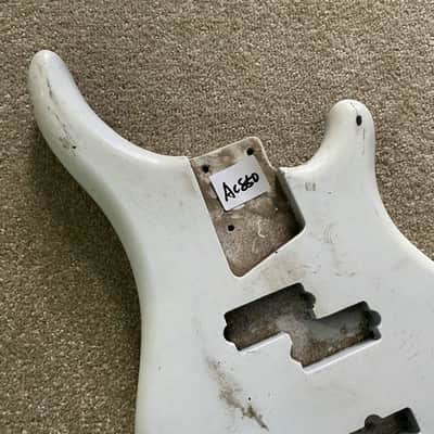 White 4 String Electric Bass Basswood Body image 5