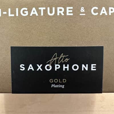 D'Addario HAS1G H-Ligature & Cap for Alto Saxophone, Gold Plated image 2