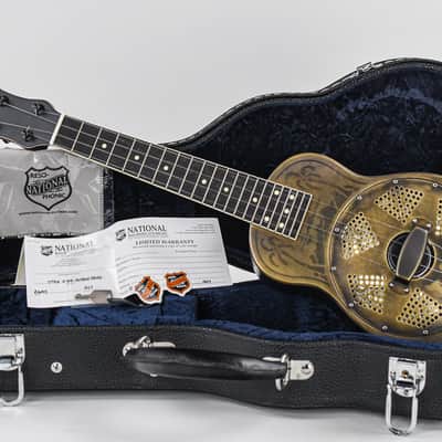National Style O Ukulele Antique Brass image 3