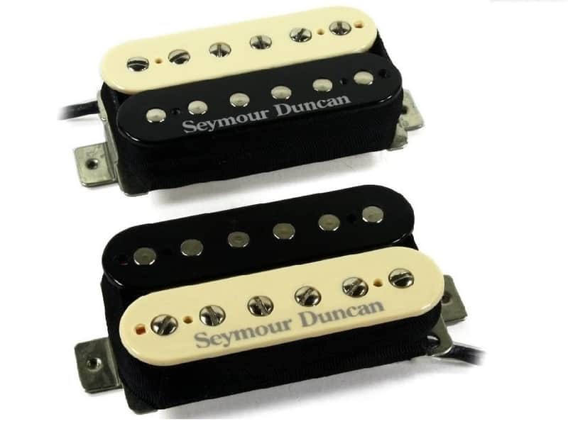 Seymour Duncan Distortion Mayhem Zebra Humbucker Guitar Pickup Set TB-6 Trembucker Bridge & SH-6n image 1