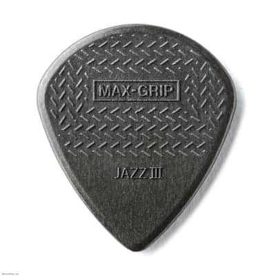DUNLOP 471P3C Nylon Max Grip Jazz III (6) Pick Pack image 1