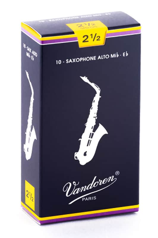 Vandoren Traditional Alto Saxophone Reeds - 10 Per Box-4.0 - SR214 image 1