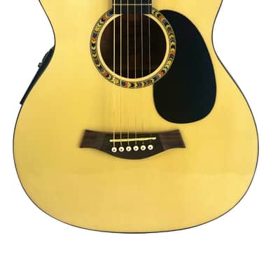 Thin Line Acoustic Electric Guitar 6 String Double Cutaway Sunburst image 4