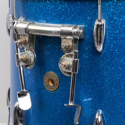 Gretsch 20/12/12/16" 60's Round Badge Drum Set - Blue Sparkle image 11
