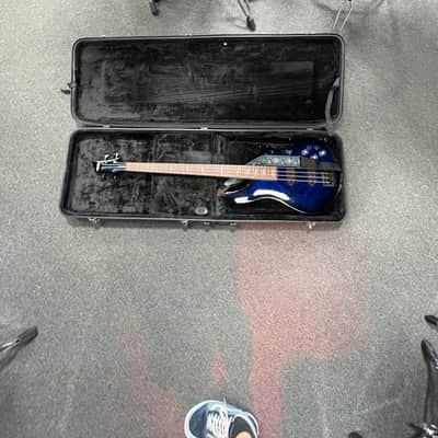 Schecter Guitar Research Omen Elite 4 / Four String Electric Bass Guitar in See-Thru Blue Burst with Hardshell Case (RM 2) image 10