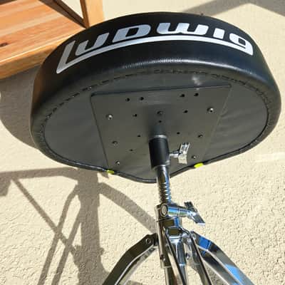 Ludwig LAC48TH Atlas Classic Saddle Throne 2010s - Chrome with Blue / Olive Seat image 4