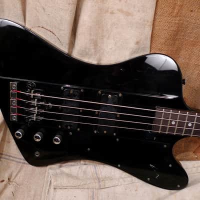 Greco Thunderbird Bass 1989 Black T Bird Bass Guitar image 1