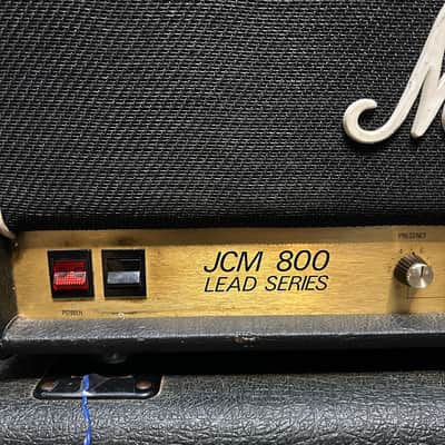 Marshall JCM 800 Lead Series Model 2205 2-Channel 50-Watt Head 1982 - With Reverb and channel switch pedal  - Black image 2