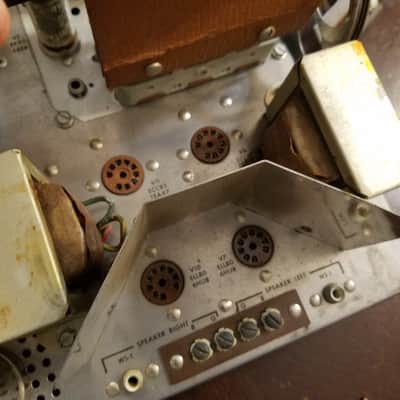 The Fisher Tube Preamp, receiver control amp console D-39 290-T MPX-77 1963 - Gold image 13