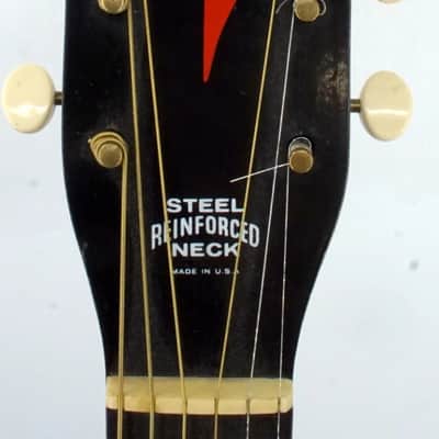 1960s Harmony Monterey H950 Acoustic Guitar with Hard Case image 2