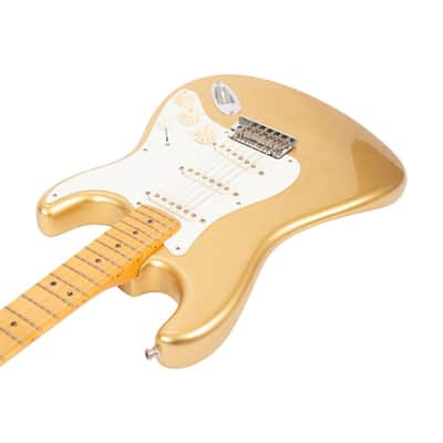 2020 Fender Lincoln Brewster Stratocaster Electric Guitar, Maple FB, Aztec Gold, LB0XXXX image 2