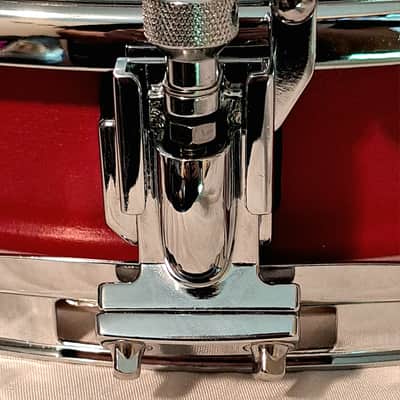 MARTIAL PERCUSSION Custom Maple Piccolo Snare Drum  w/ rings 2023 - Satin Red Burst image 6