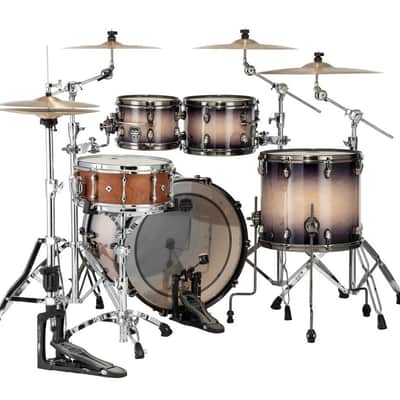 Mapex Saturn Evolution Classic 4-Piece Shell Pack (No Snare) - Exotic Violet Burst (SE529XEMBPZ) image 4