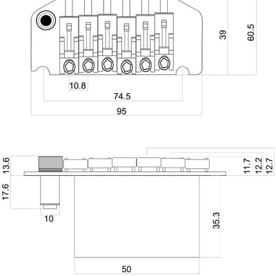 Left Handed Floyd Rose Licensed Tremolo System - Double locking - Full Kit - Chrome image 2