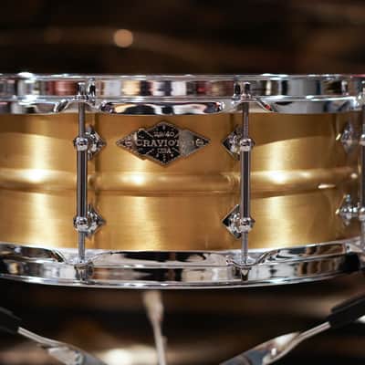Craviotto 5.5x14" Masters Metal Brass Snare Drum - 2013 - #29/40 - NEW OLD STOCK image 1