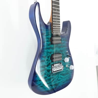 Charvel Pro-Mod Plus DK24 HH 2PT EB QM Guitar w/ Seymour Duncan Pickups & Gig Bag - Chlorine Burst image 4