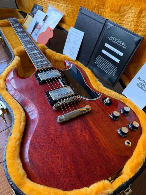 2026 Gibson Custom Shop ‘61 Les Paul SG Standard Stop Tail VOS - Cherry Red image 1