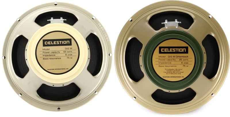 Celestion G12M-65 Creamback 12 inch 65-watt Replacement Guitar Speaker - 8 Ohm Bundle with Celestion G12M Greenback 12 inch 25-watt Guitar Speaker - 8 Ohm image 1