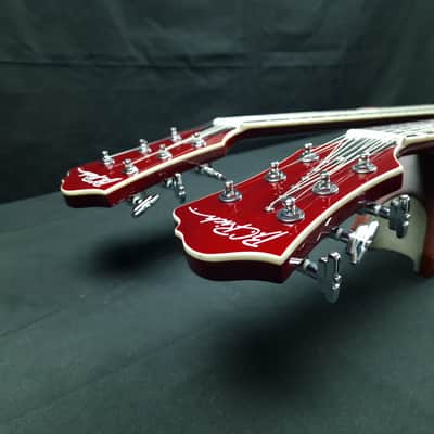 B.C. Rich Bich Legacy Double Neck 2009 Trans Red Made in Korea Rockfield Mafia pickups + OHSC image 13