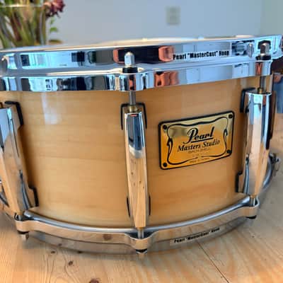 Pearl Masters studio BRX-5514DC snare 2002-2006 - #112 Natural Birch image 10