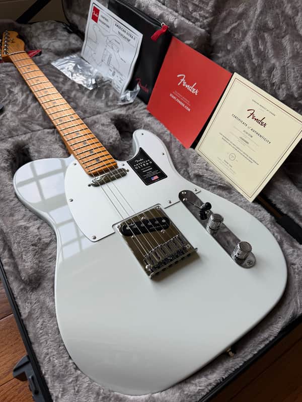 2026 Fender American Ultra II Telecaster Maple - Avalanche White image 1