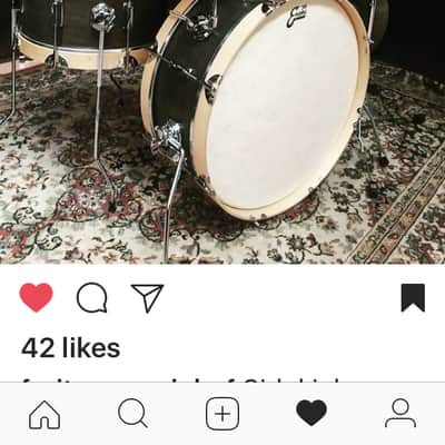 Side Kick Drums Pancake Jungle Drum Set Shell Pack Ebony with Maple Hoops image 2