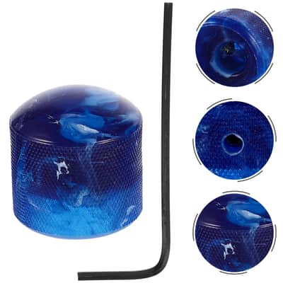 3pcs Blue Guitar and Bass Control Knobs Set image 2