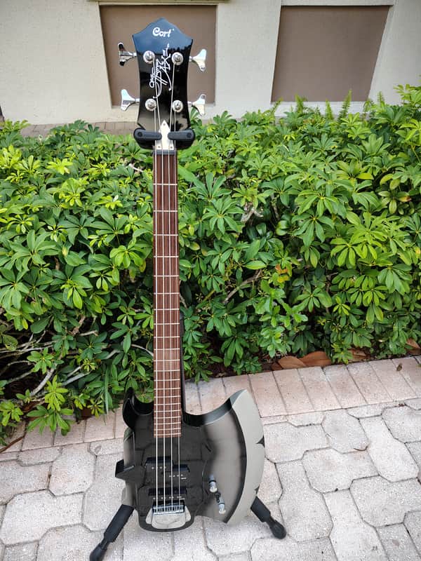 Cort KISS GENE SIMMONS Axe Bass *UNPLAYED* circa 2010 - Black and Silver image 1