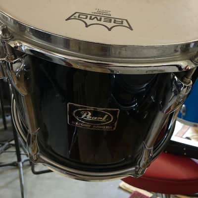 Pearl Export 5-tom shell pack with matching snare (Jet Black), Quick Beat hi-hats, hardware, and throne image 5