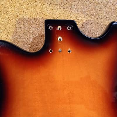 Harmony 57-1401 loaded BODY +neck plate c.1970 sunburst image 13
