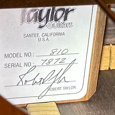 Taylor 810 -- 1989 image 10