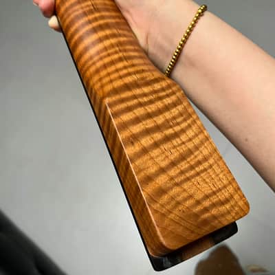 AAAAA Tele Ebony Fretboard Roasted flame Maple Electric Guitar Neck Radius 12inch Round stainless steel 22 frets hole 10mm Radius: 12 inches image 15