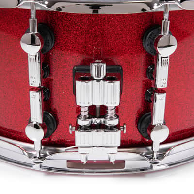 Sonor SQ2 14"x7" Medium Beech Snare - Red Sparkle image 5