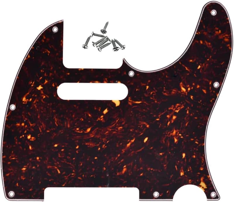8 Hole Tele Style Pickguard Guitar Pick Guard Scratch Plate for Telecaster/Tele Dark Tortoise image 1