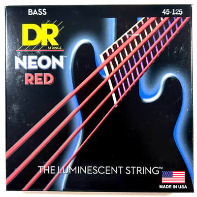 DR Bass Strings 5-String Neon Red NRB5-45 45-125 Medium image 1