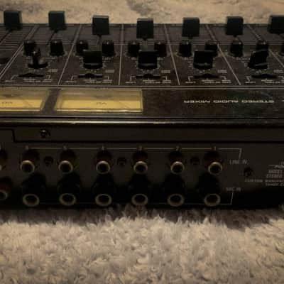 with issues! rare Realistic Stereo Audio Mixer - Vintage Mixer with VU meters, EQ, Compact, Warm, Mixing Deck 1980s image 2