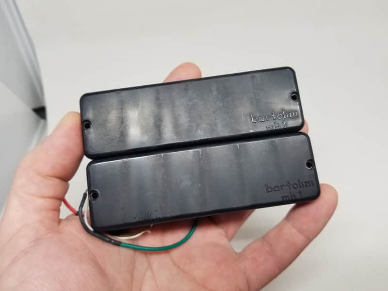 Bartolini Mk1 Split Coil Soapbar Pickups, P2 Size Black image 1