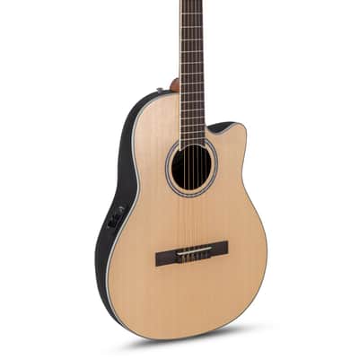 Ovation AB24CS-4S Applause Standard Mid-Depth Nylon 6-String Classical Acoustic-Electric Guitar image 1