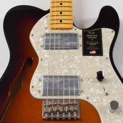 Fender American Vintage II 1972 Telecaster Thinline Electric Guitar - 3 Color Sunburst image 3